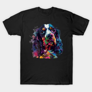 Cocker Spaniel Colorfull Pop Art Design For Dog Onwer T-Shirt